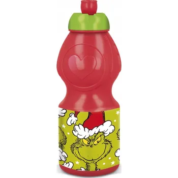 Láhev Sportovní láhev Grinch Christmas Mischief, plastová, 400 ml