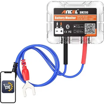 Tester autobaterie Ancel Bluetooth tester autobaterií BM200 6-20V, bezdrátový