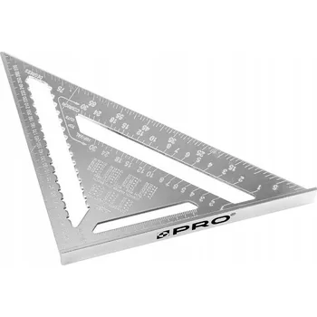 Úhloměr Úhelník hliníkový truhlářský s podstavou 300 mm PRO