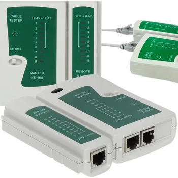 Tester kabelu Tester Síťových Kabelů LAN RJ45 RJ11 MAT- Tester Kabelů