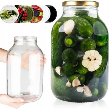 Sklenice Zavařovací Sklenice SuperButelki se šroubovacím uzávěrem , 3 l, průhledný