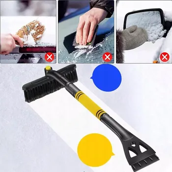 Autoškrabka Teleskopická škrabka na led a sníh s otočným kartáčem 360 stupňů