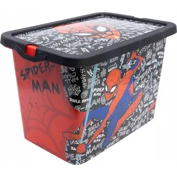 Úložný box Plastový úložný box Spiderman Urban Web 7 l
