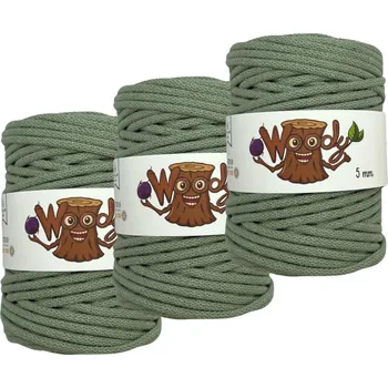 Příze 3x Woody 5 mm – Šalvěj (100m)