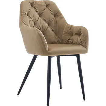 Křeslo Designové křeslo, béžová Velvet látka, VERIO NEW