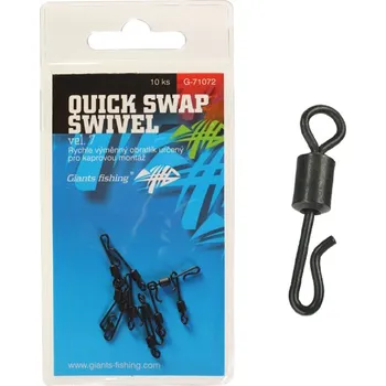 Giants fishing Rychlovýměnný obratlík Quick Swap Swivel, UK.7 (vel.12 EU )/10ks