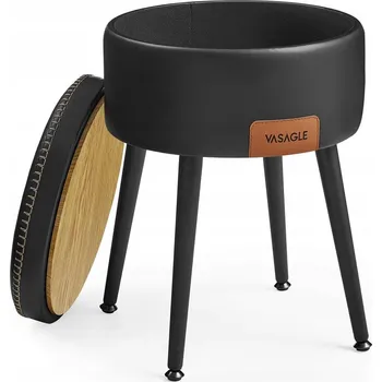 Taburet Čalouněný Taburet Songmics černý