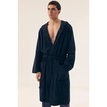 Pánský župan Esotiq pánský dlouhý župan modrý - ESO59X/námořnická / XXL ESO6P002
