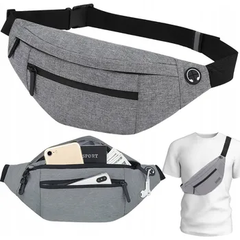 Ledvinka MESKA NA RAMENI LEDVINKA MALÁ TAŠKA CROSSBODY MĚSTSKÁ NYLON ŠEDÁ