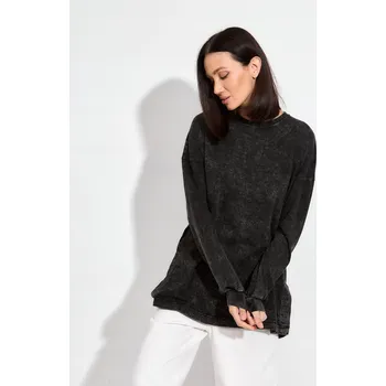 Dámské tričko Dámské tričko s dlouhým rukávem 100% Bavlna Oversize Stonewash Velikost 46/48