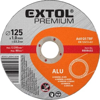 Řezný kotouč Kotouč řezný na Alu, 125x1,0x22,2mm, EXTOL PREMIUM