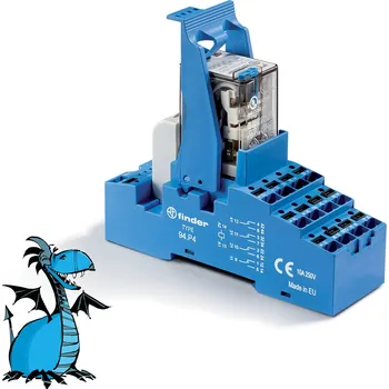 Relé FINDER Vazební člen 4-kontaktní 58.P4.9.024.5050, 4P/7 A, cívka 24 V DC 58P490245050