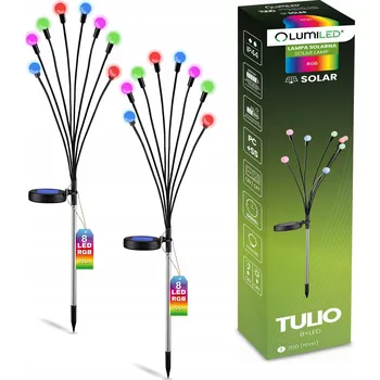 Venkovní osvětlení Solární lampa Lumiled černá 70 cm 2 ks