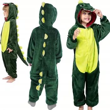 Kojenecký overall PYŽAMO KIGURUMI OVERAL TEPLÁKOVKA DRAK 110 OVERAL JEDNODÍLNÉ PRO DĚTI