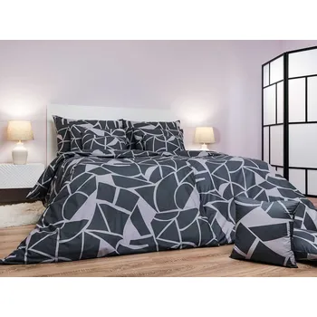 Bytový textil Povlečení bavlna Julius tmavě šedý 140x200, 70x90 cm