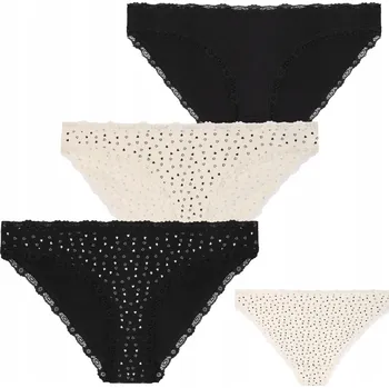 Kalhotky Dámské mini bikinové Srdíčka s krajkou Kalhotky Bavlna MORAJ 3 ks, XL