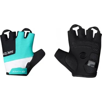 Cyklistické rukavice dámské rukavice Force Sector Lady, černá/tyrkysová - vel. S 120188