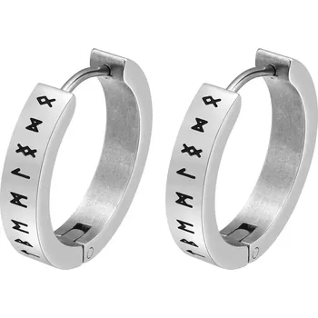 Náušnice Vikingské náušnice z chirurgické oceli Runy Stříbrné - Typ Kus