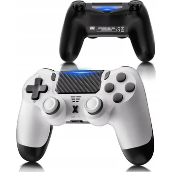Gamepad Bezdrátové ovladače pro PS4 2 ks s vibrací. Pady. Ovladač ČERNÝ a BÍLÝ