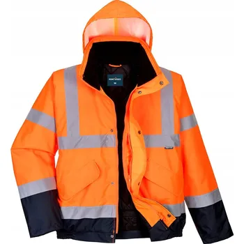 PORTWEST Bunda S266 Hi-Vis bomber, zateplená, reflexní POR-S266ONRXL XL Oranžová/navy