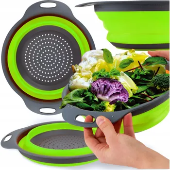 Cedník a síto SILIKONOVÝ SKLÁDACÍ CEDNÍK SÍTKO OCEDNÍK