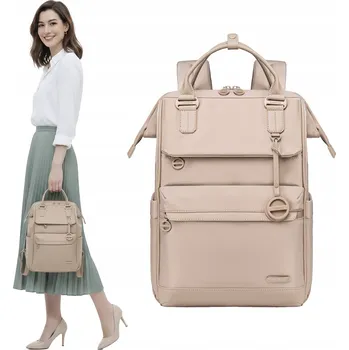 Městský batoh Batoh dámský městský béžový módní pro dívku do práce na vysokou školu
