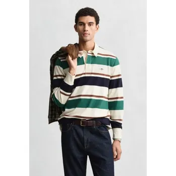 Pánská košile POLOKOŠILE GANT STRIPED HEAVY RUGGER CREAM