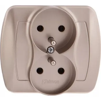 Elektrická zásuvka Elektrická Zásuvka nástěnná Kontakt-simon stříbrná