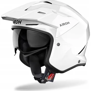 Helma na motorku PŘILBA AIROH KOMBAKT BARVA BÍLÁ LESKLÁ XL