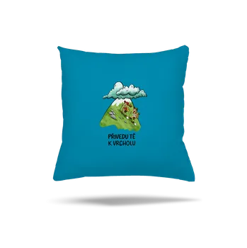 Polštář Bastard Přivedu tě k vrcholu polštář Blue Turquoise