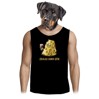 Pánské tílko Bastard Zraju jako sýr pánské tílko Black