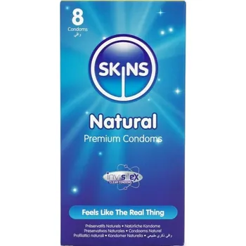 Kondom Klasické prezervativy Skins Natural Condoms 12 Ks