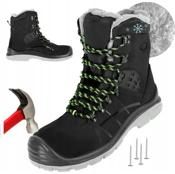 Pracovní obuv Pánské vysoké pracovní boty Zimní Zateplené Voděodolné s špičkou S3 vel. 46