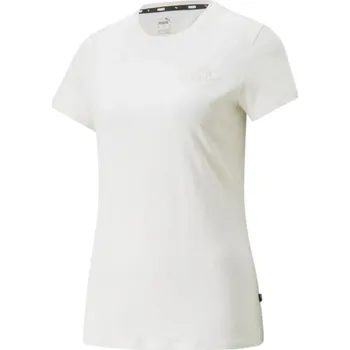 Dámské tričko Dámské TRIČKO PUMA ESS+ EMBROIDERY TEE krémové 848331 99 vel. L