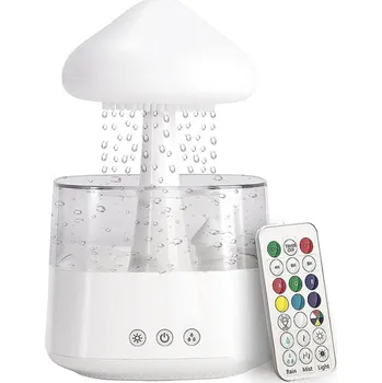 Zvlhčovač vzduchu ZVLHČOVAČ VZDUCHU VZDUCHU 450 ML S DÁLKOVÝM OVLÁDÁNÍM, 7 BAREV LED A EFEKT DEŠŤOVÝCH KAPRŮ