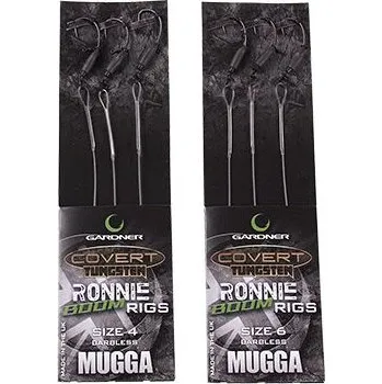 Rybářský háček Gardner Návazec Ronnie Boom Rig 3 ks/bal. bez protihrotu|vel. č.6