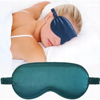 Škraboška na spaní Elitní modrá hedvábná maska na spaní