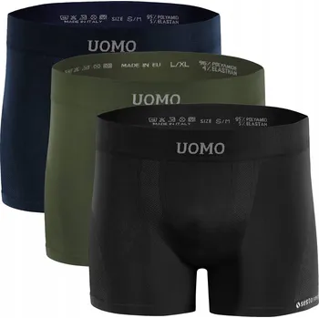 3x BOXERKY SLIPY PÁNSKÉ sportovní přiléhavé bezešvé Sesto Senso *S/M