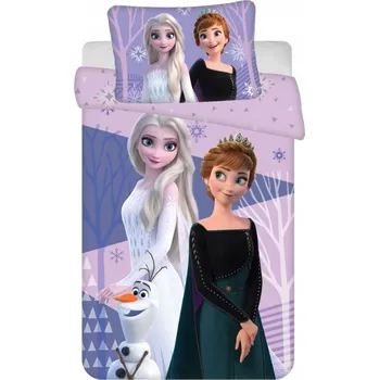 Povlečení Sada dětského povlečení Disney Frozen Purple 100×135 cm, 40×60 cm