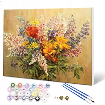 Obraz Malování Podle Čísel Na Plátně 50x40 Cm Kompletní Sada Kytice Květin