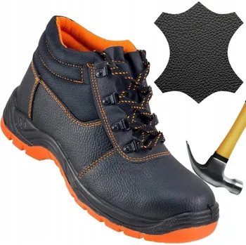 Pracovní obuv Pánské pracovní boty TRZEWIKI, kožené, ochranné s ocelovou špičkou BOZP, lehké, velikost 39