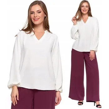 Dámská košile Moraj dámská košile s dlouhým rukávem, bez vzoru, bílá BD3500-003, velikost XXL