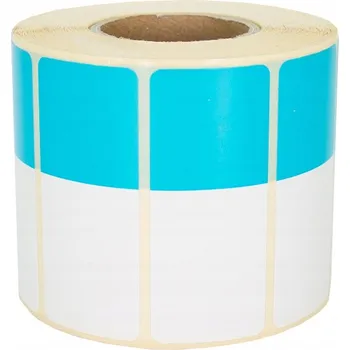 Samolepící etiketa Samolepicí termo etikety 70x30 mm 1000 ks bílo-modré Ø40 mm