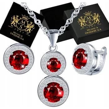 Náhrdelník Stříbrná Dámská Sada Stříbro 925 Zirkony Pro Ženu Maminku Dceru Manželku