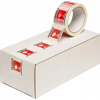 1x Balicí páska na lepení fragile opatrně sklo