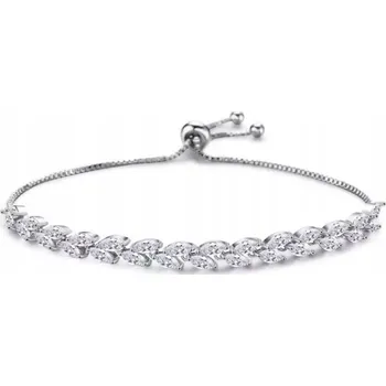 Náramek Náramek Sajbazar Tear Crystal 26 cm stříbrný