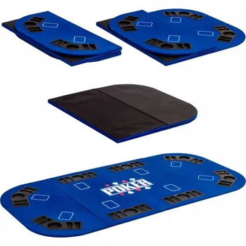 MODRÁ PLACHTA NA STŮL PRO POKER 160x80 POKER KASINO
