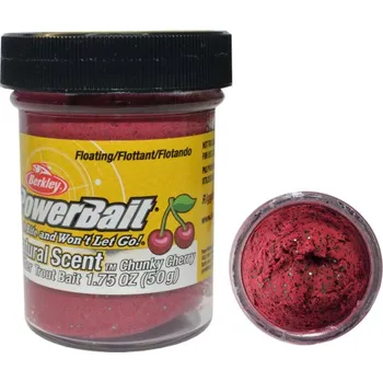 Nástraha Berkley PowerBait Trout Bait Fruit Range Chunky Cherry přírodní těsto na ryby 50 g