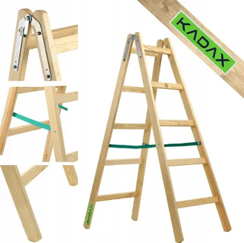 Žebřík Žebřík Kadax dřevěný 2 x 5 do 150 kg