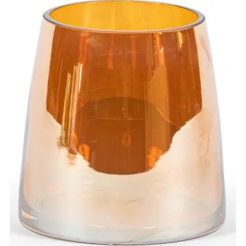 Váza VÁZA DEKOCANDLE CONICAL VASE VEL. M 12X12 CM AMBER LUSTER